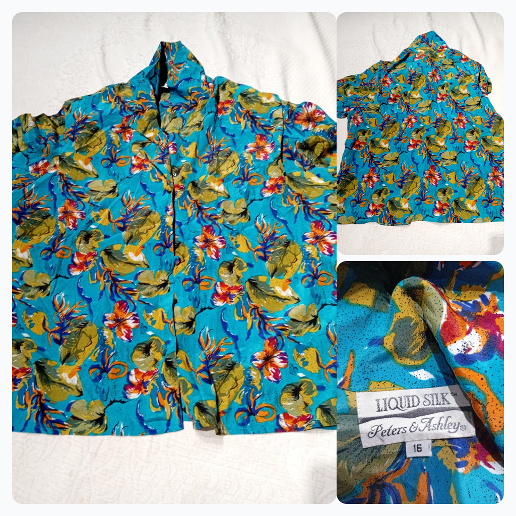 Camisa de botones floral Liquid Silk Peters & Ashl..