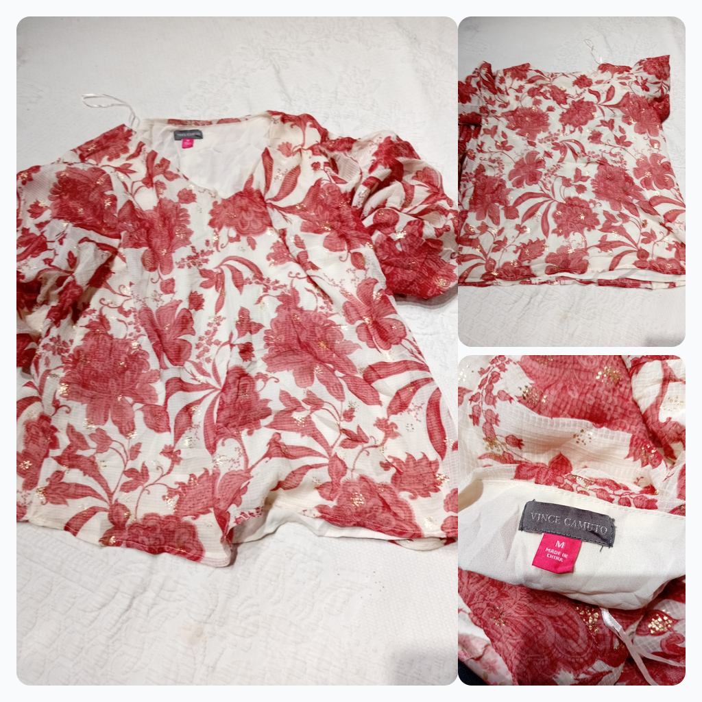 Blusa de estampado floral Vince Camuto