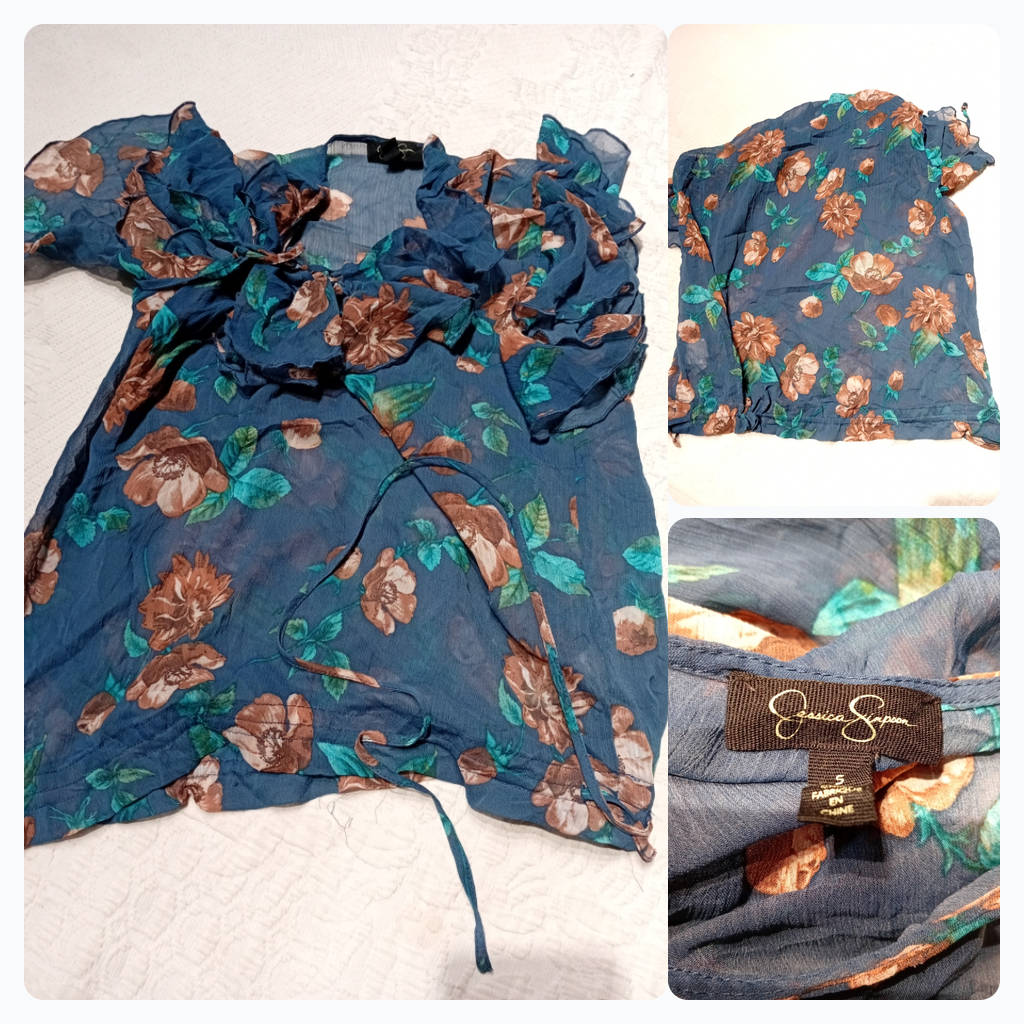 Blusa de Volantes con Estampado Floral de Jessica ..