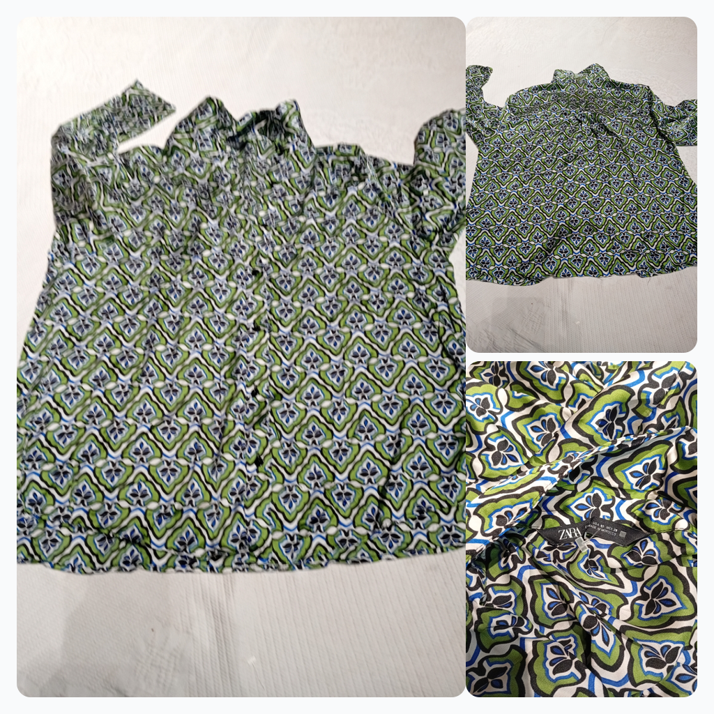 Zara Printed Button-Up Shirt