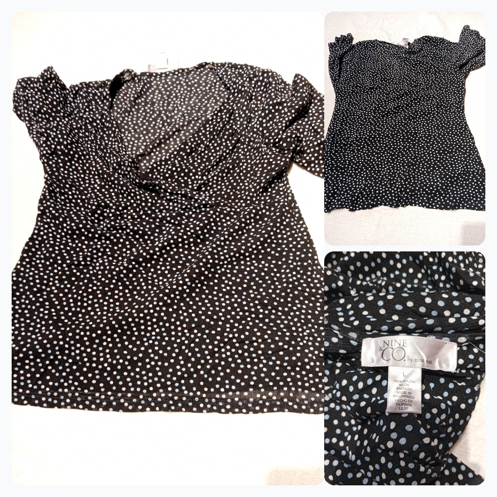 Nine & Co. by Nine West Polka Dot Blouse