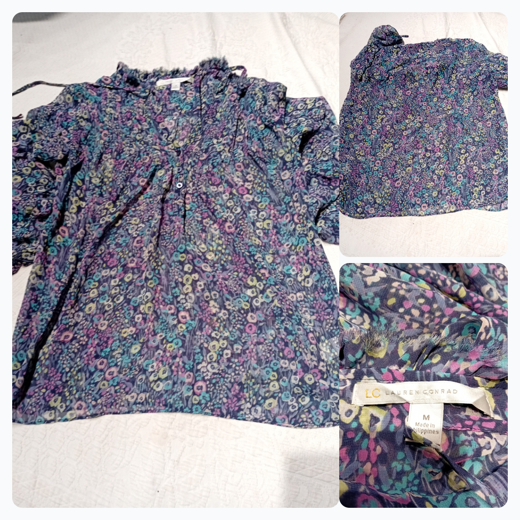 Lauren Conrad Floral Print Blouse