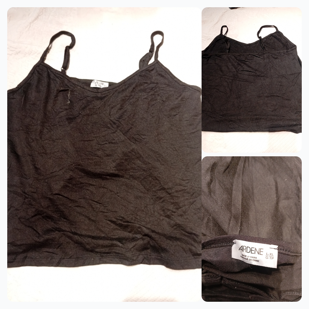 Top de tirantes negro