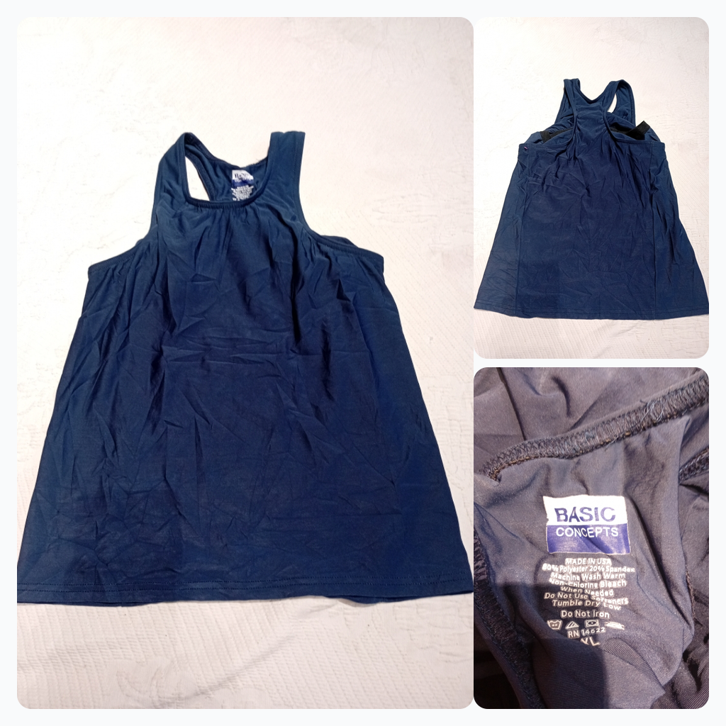 Top sin mangas Racerback de conceptos básicos