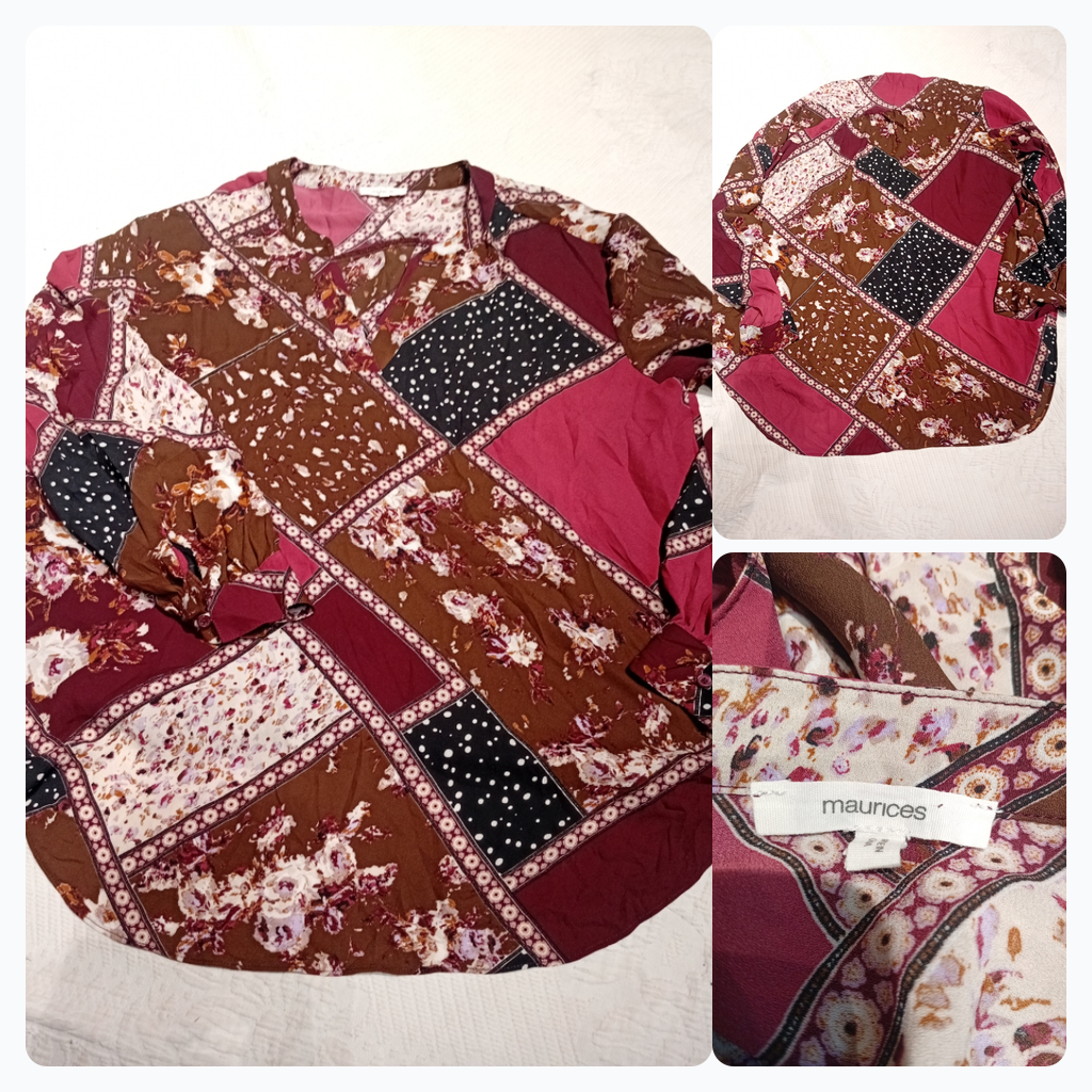 Blusa Floral de Patchwork