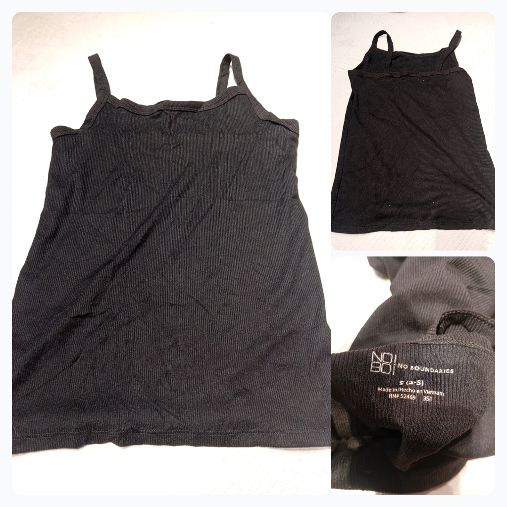 No Boundaries Camiseta Sin Mangas Negra Acampanada
