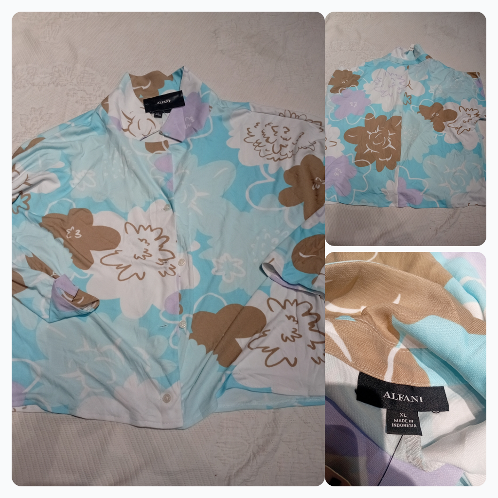 Camisa de Botón con Estampado Floral Alfani