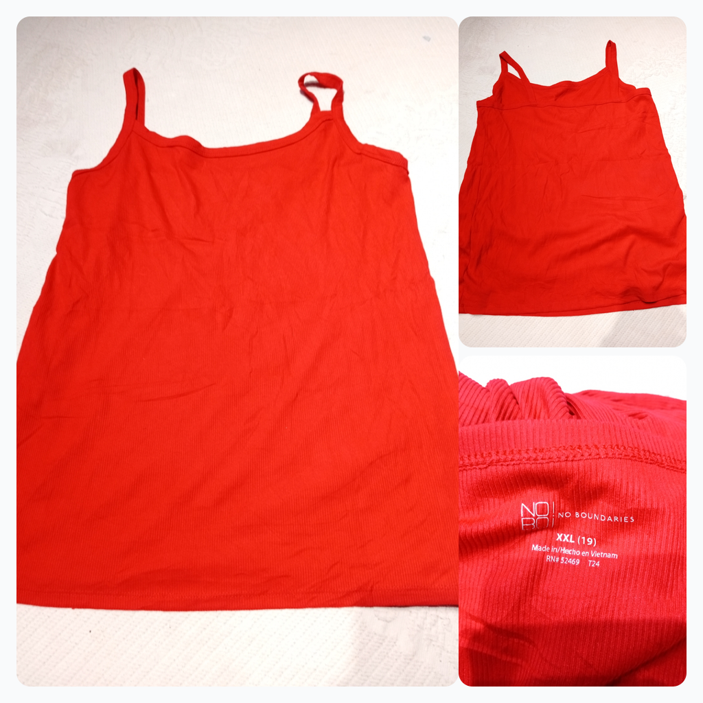 Tank Top Rojo Estriado No Boundaries