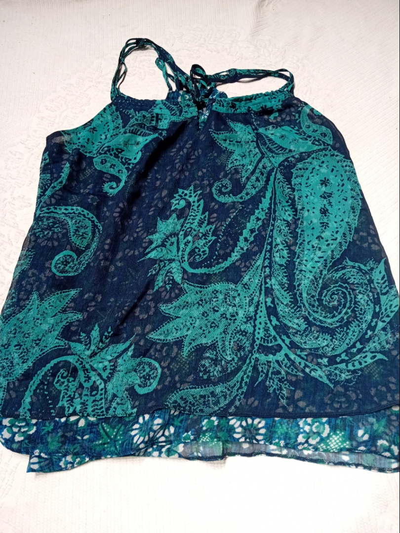 Camiseta halter con estampado de paisley Express
