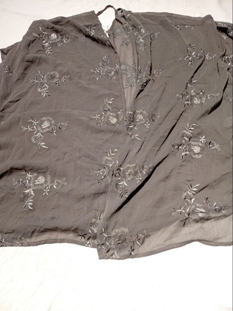 Kimono transparent brodé