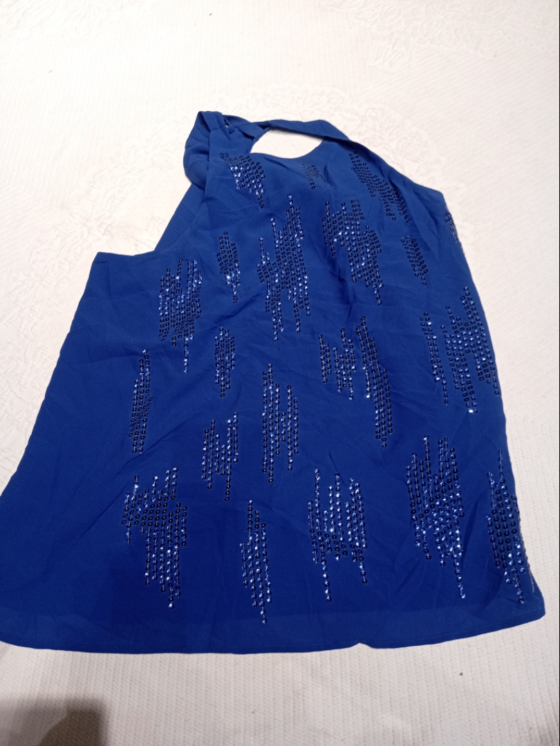 Top Halter Embellecido Sanctuary Blue