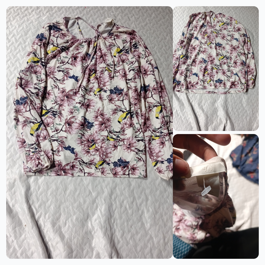 Floral Print Long Sleeve Blouse