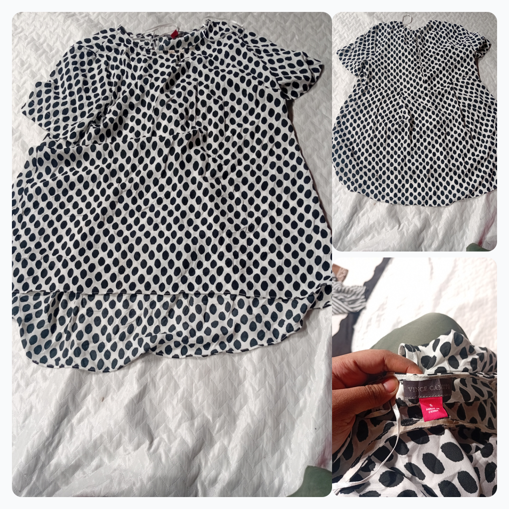 Vince Camuto Polka Dot Blouse