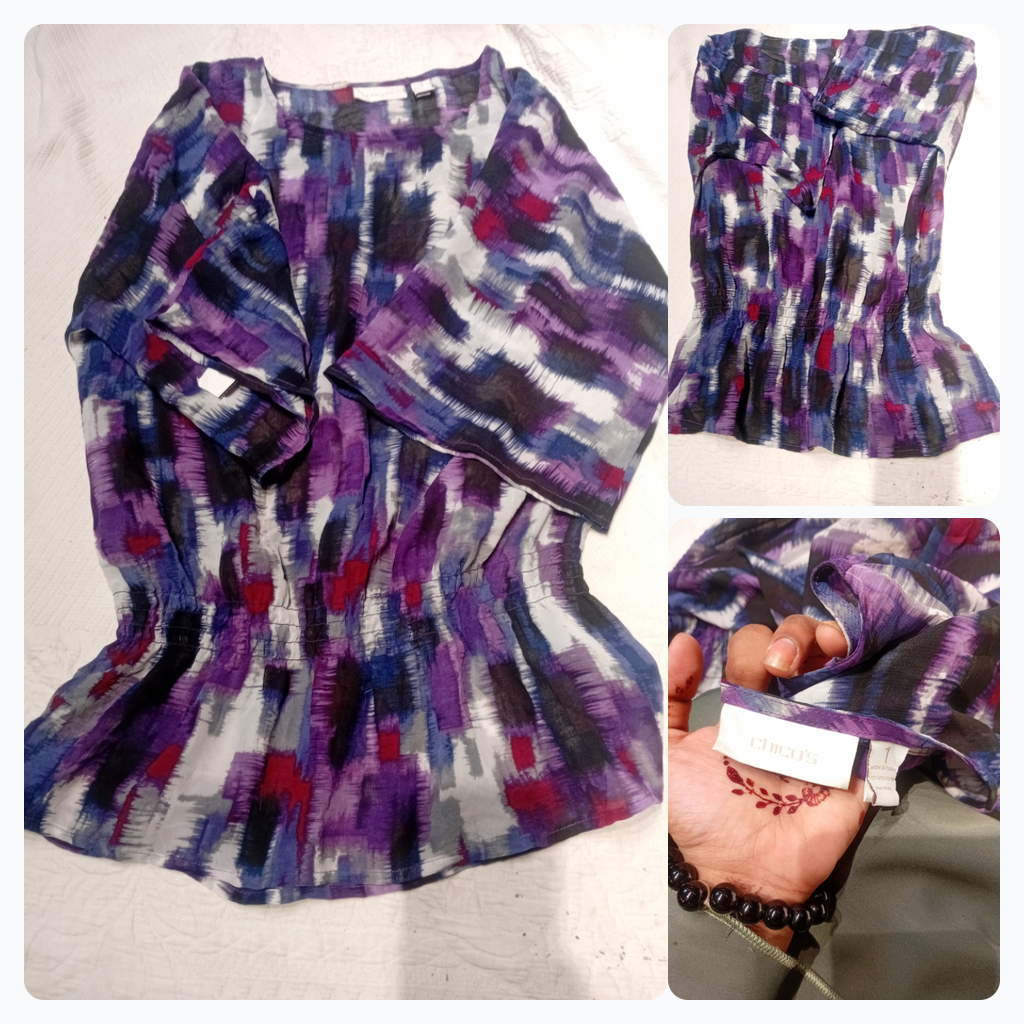 Chico's Abstract Print Blouse