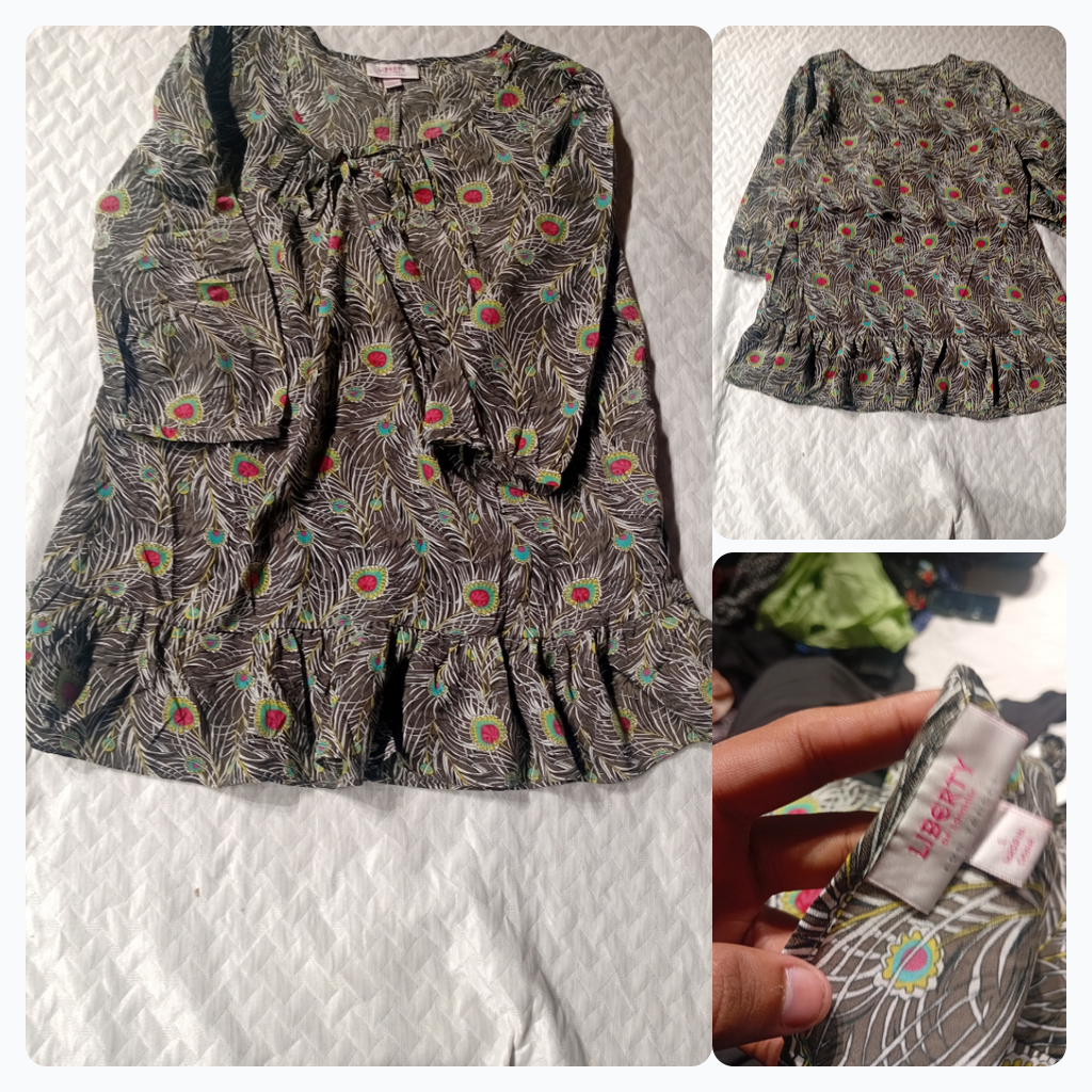 Liberty of London Peacock Print Dress