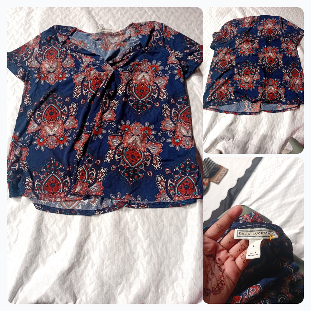Dana Buchman Paisley Print Top