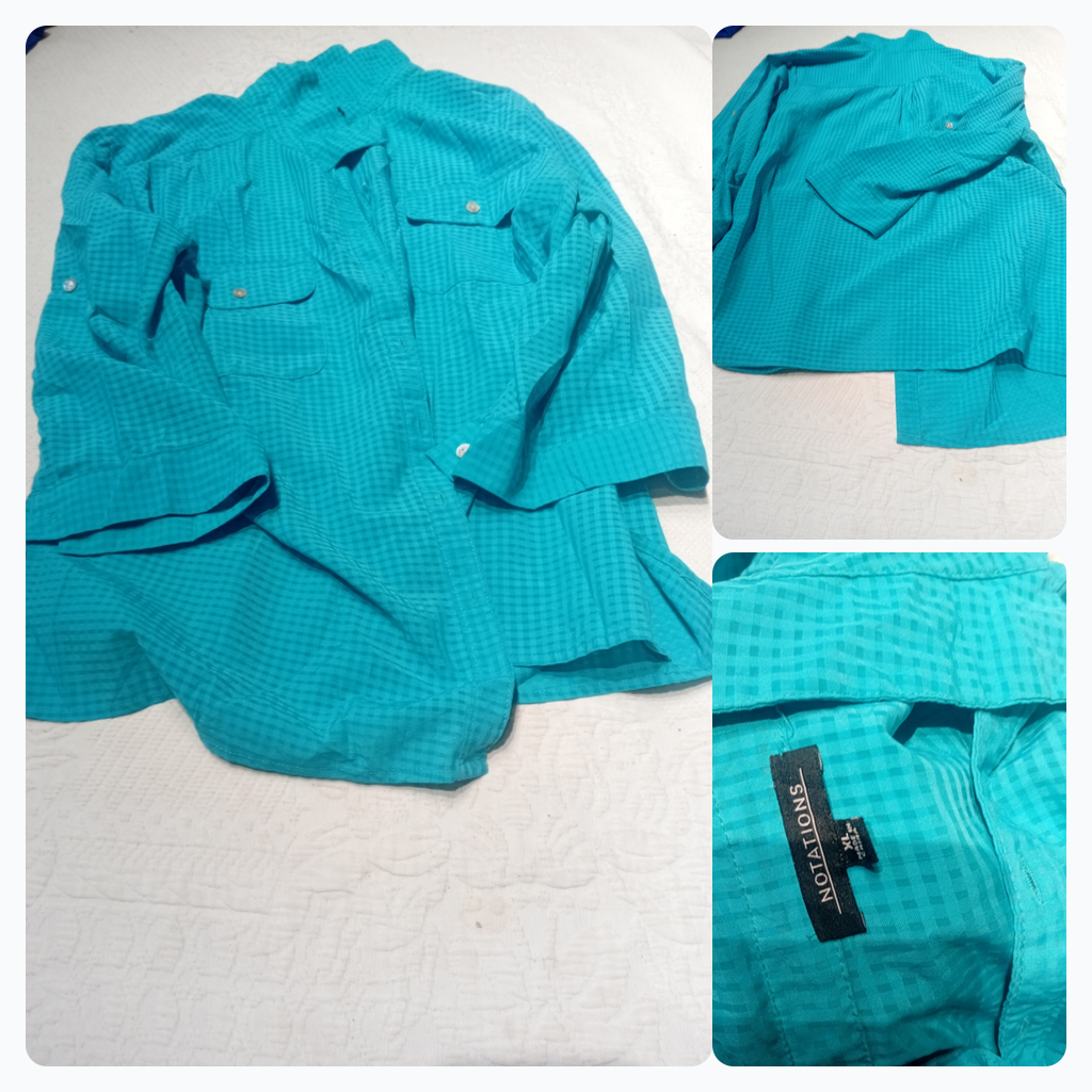Turquoise Button-Up Shirt