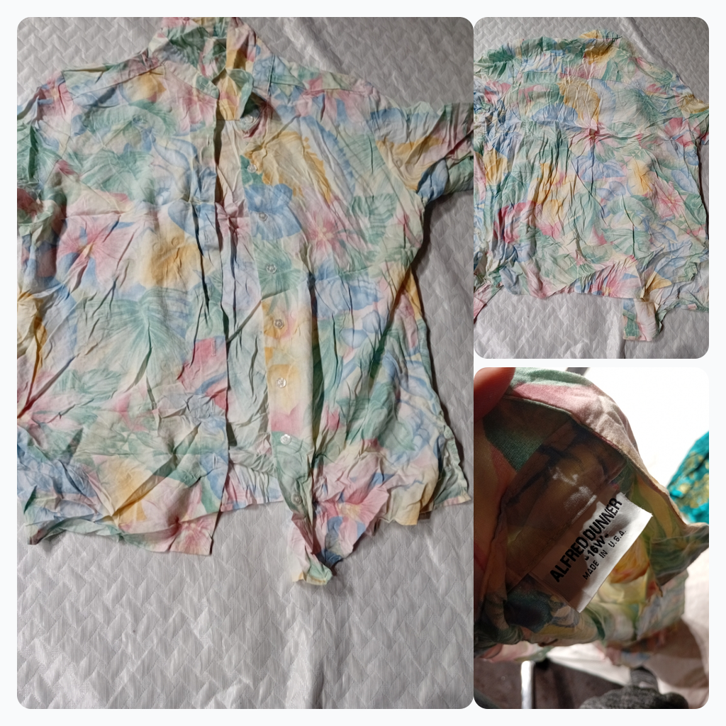 Alfred Dunner Floral Button-Up Shirt