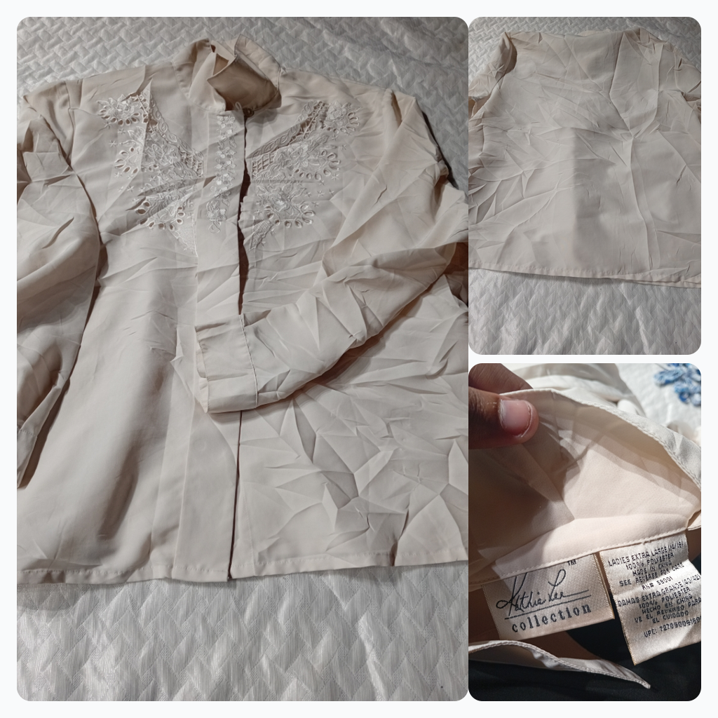 Kathie Lee Collection Embroidered Blouse