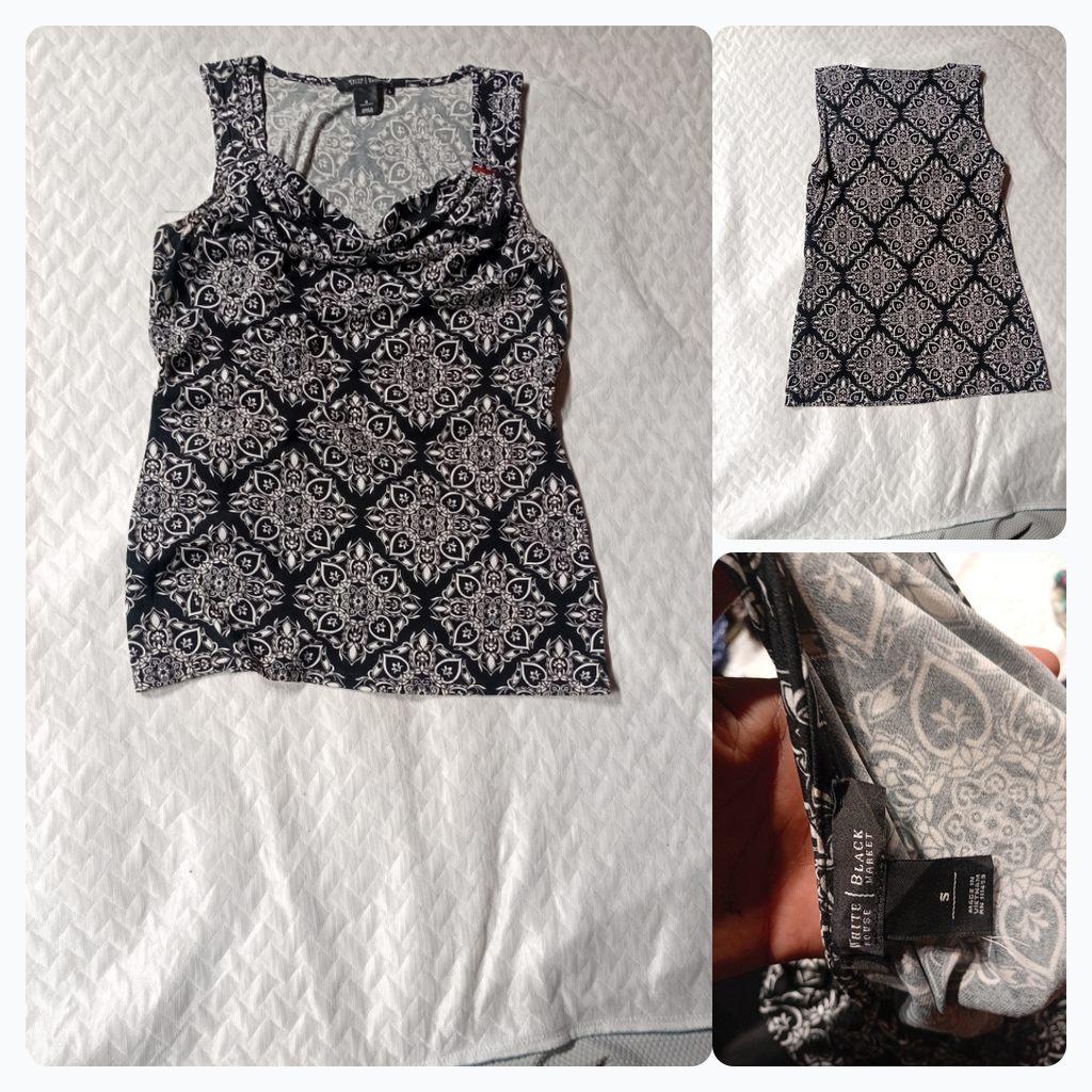 White House Black Market Printed Tank Top