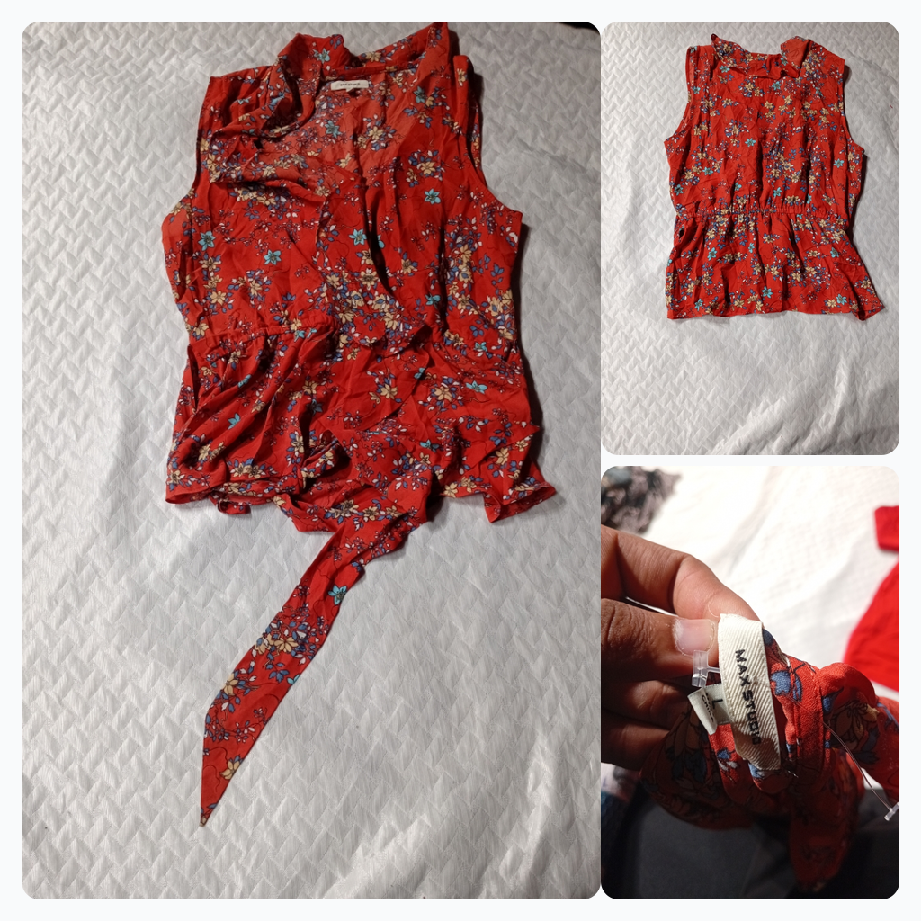 Floral Print Sleeveless Blouse
