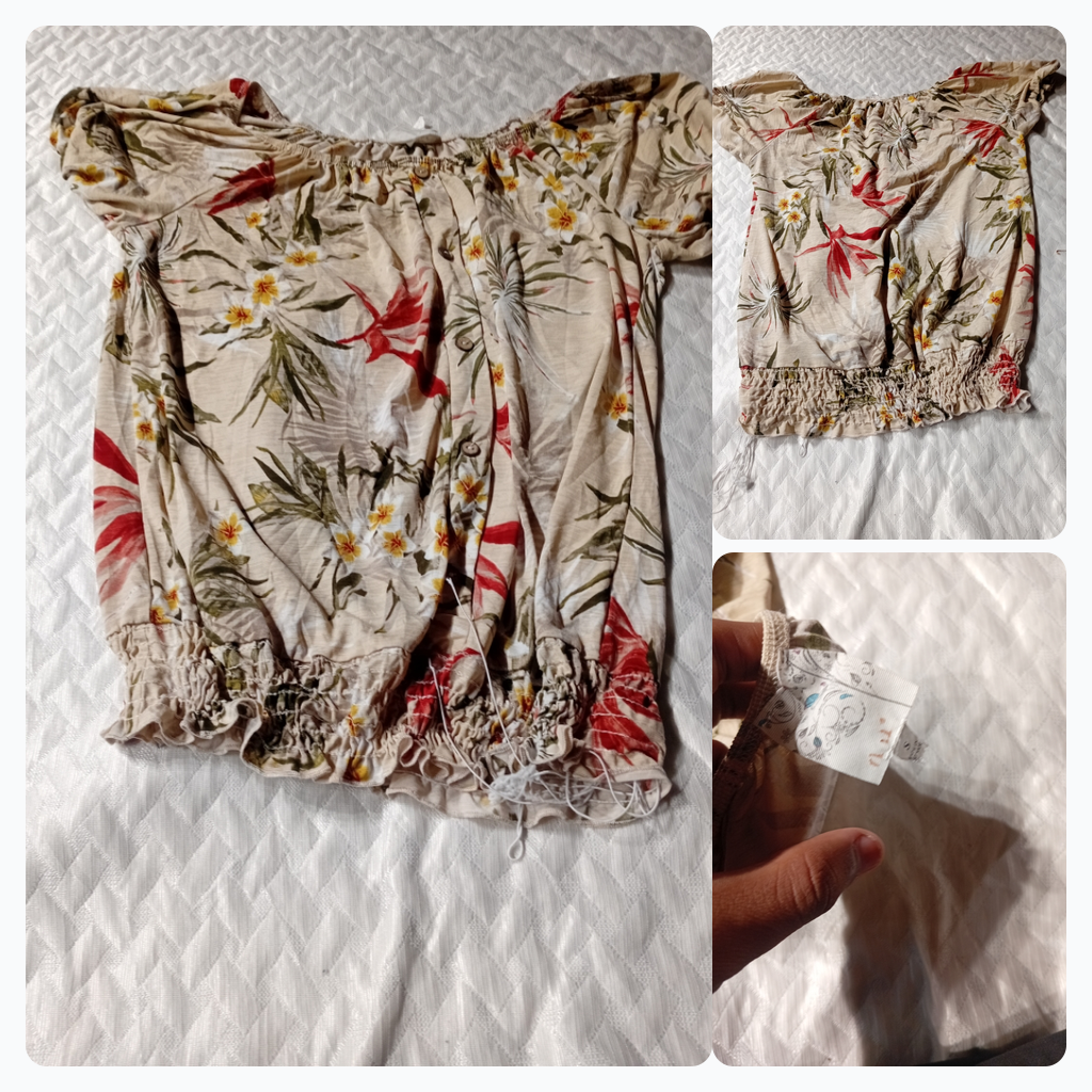 Floral Print Off-Shoulder Top