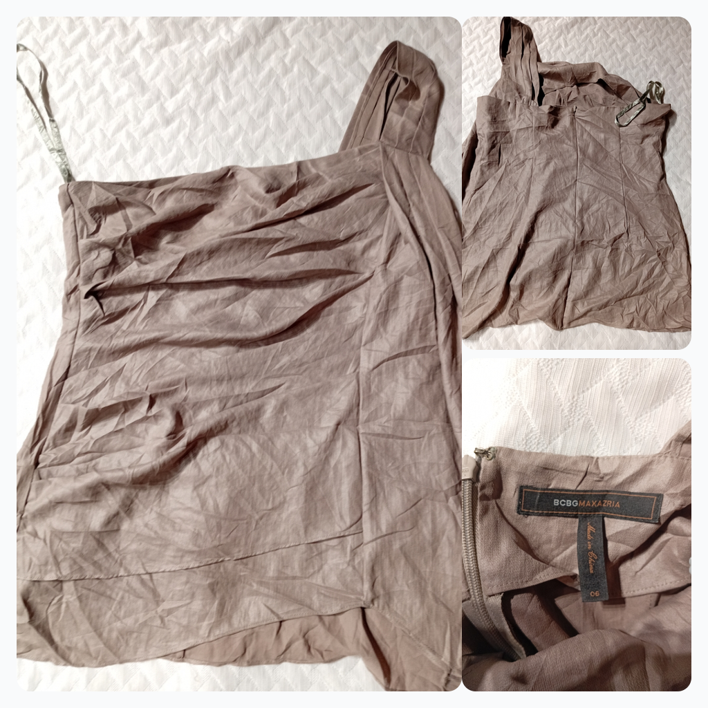 Robe mini à épaule unique BCBGMAXAZRIA