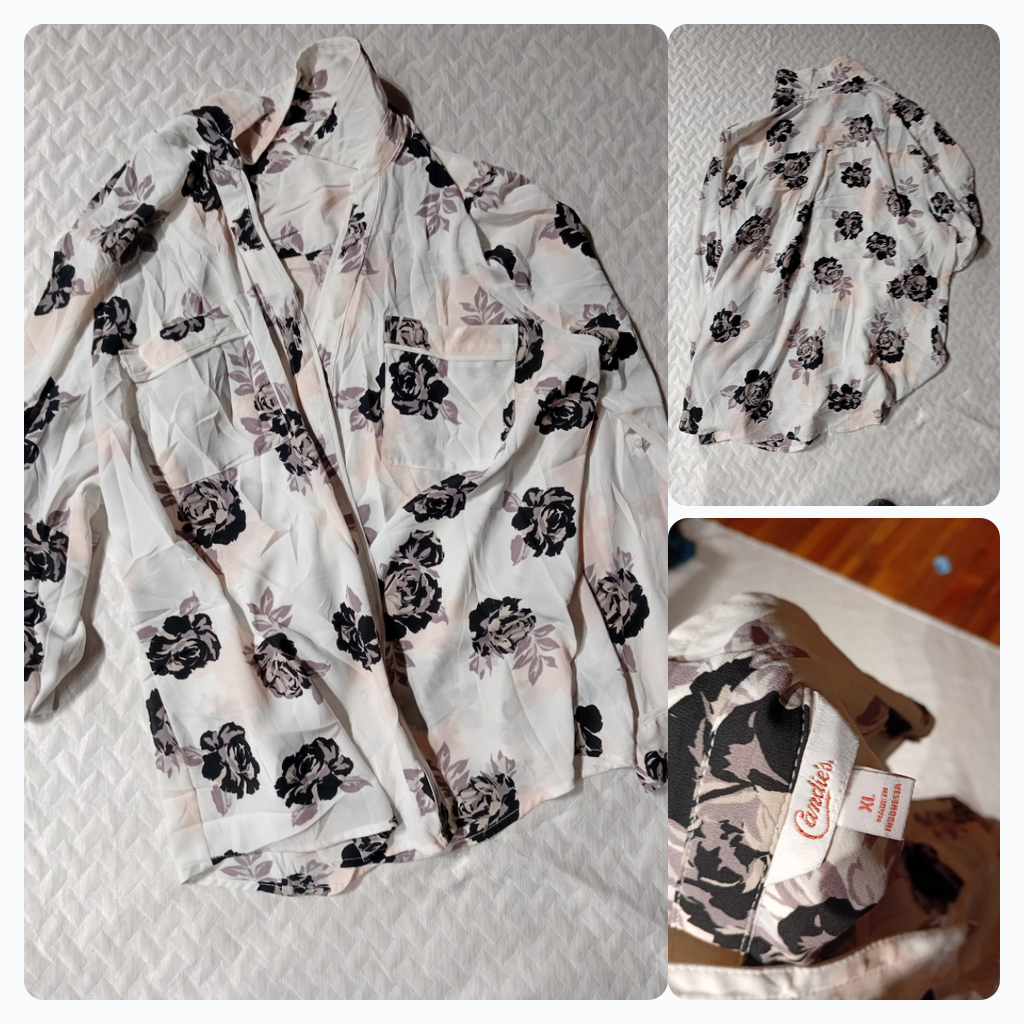 Candie's Floral Button-Up Shirt