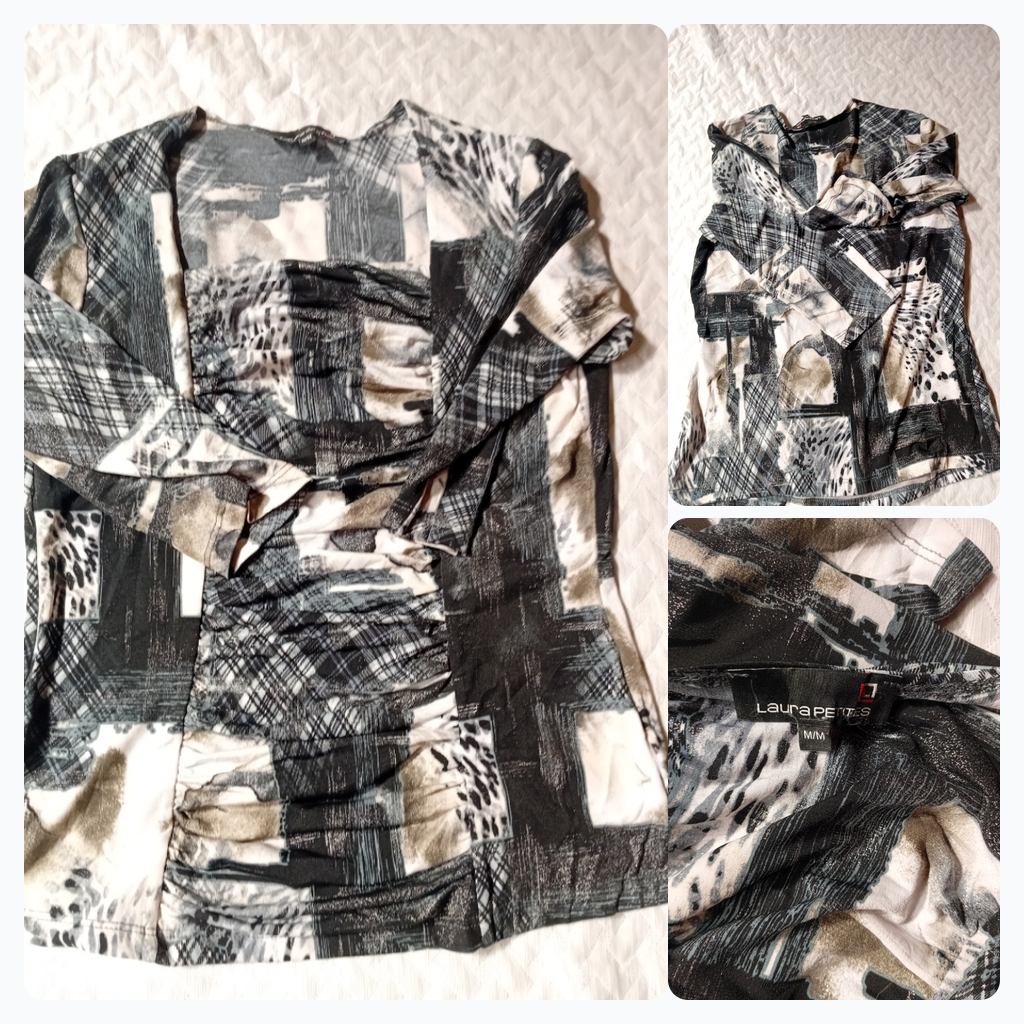Printed Short Sleeve Blouse