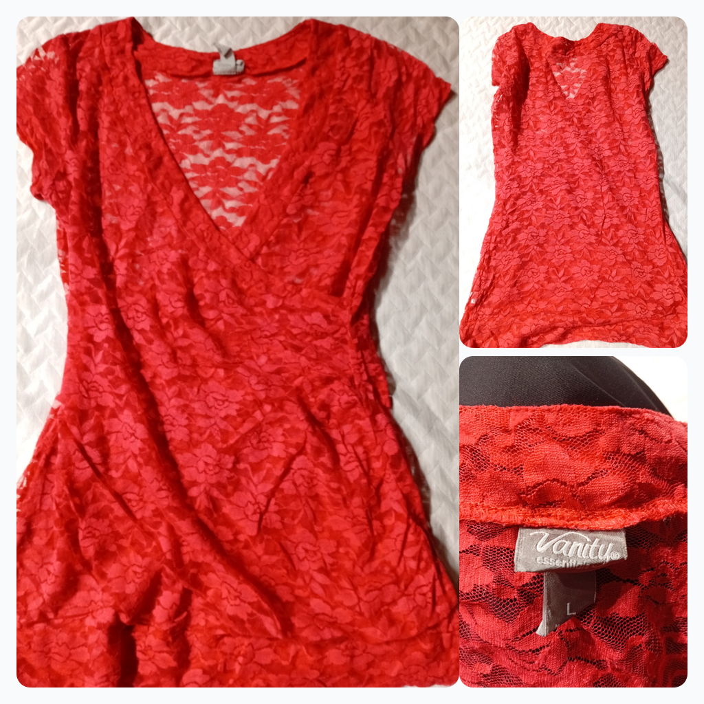 Red Lace Mini Dress