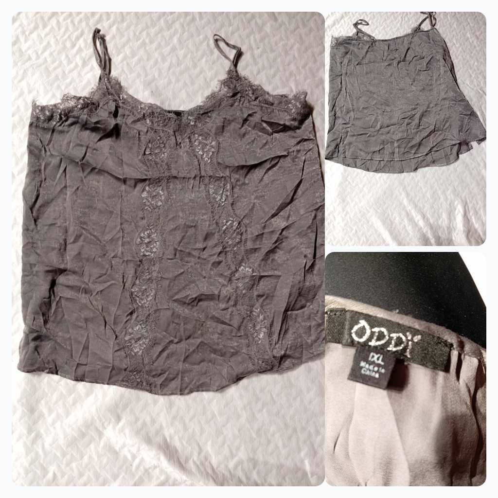 ODDI Spitzenbesatz Cami Top