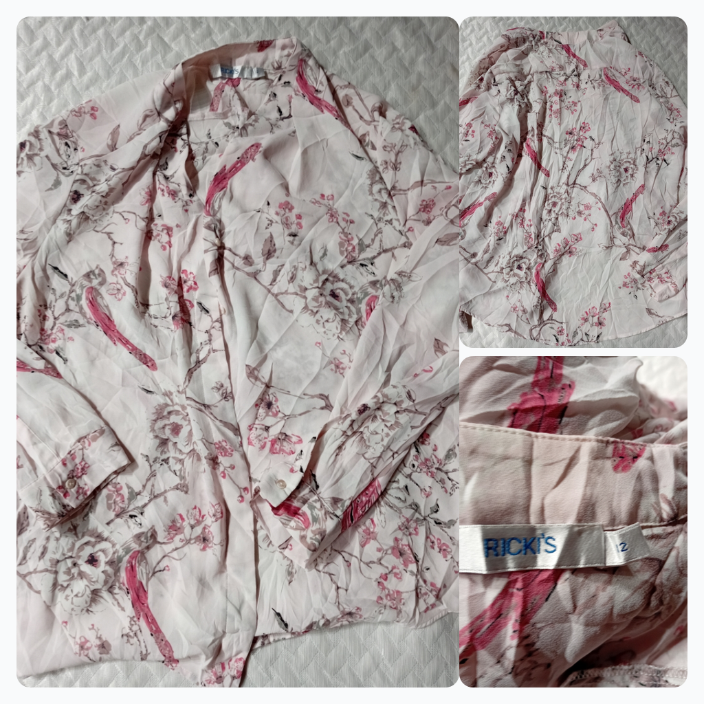 Camicia a maniche lunghe con stampa floreale