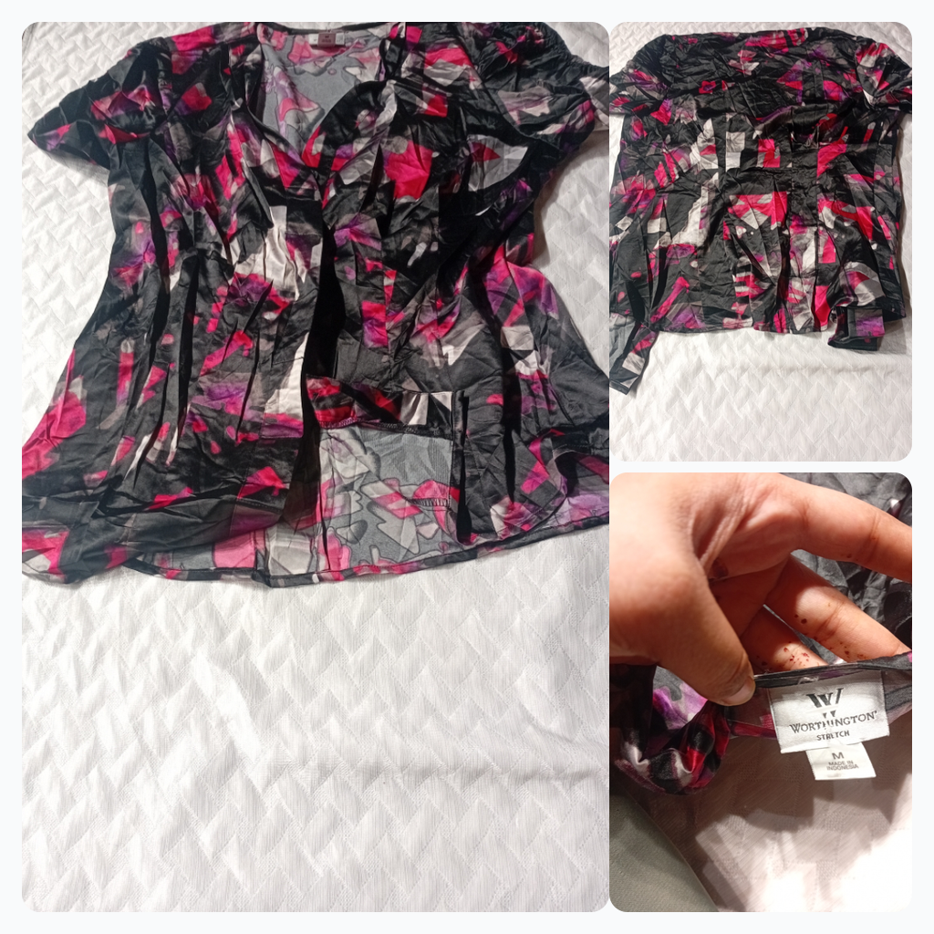 Blusa Estampada Abstract Worthington