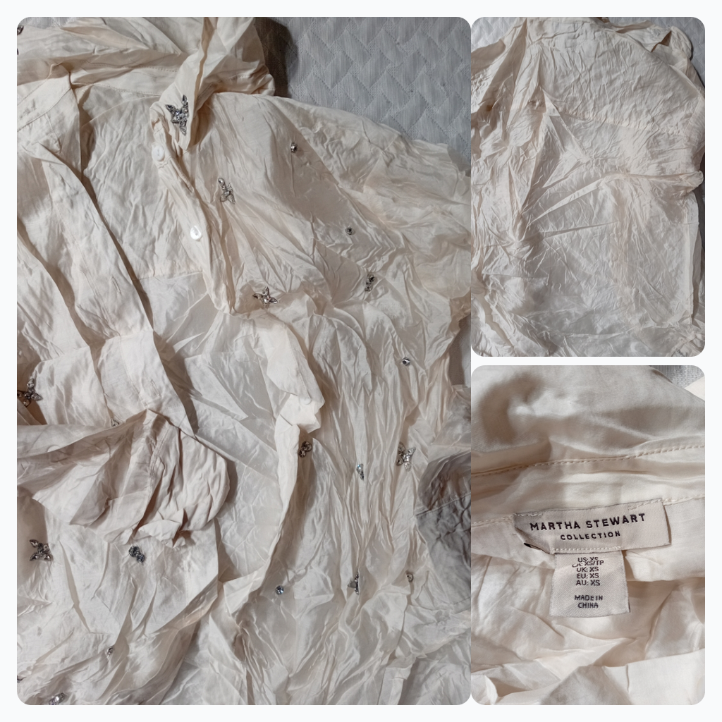 Camisa de botón adornada de la colección Martha St..