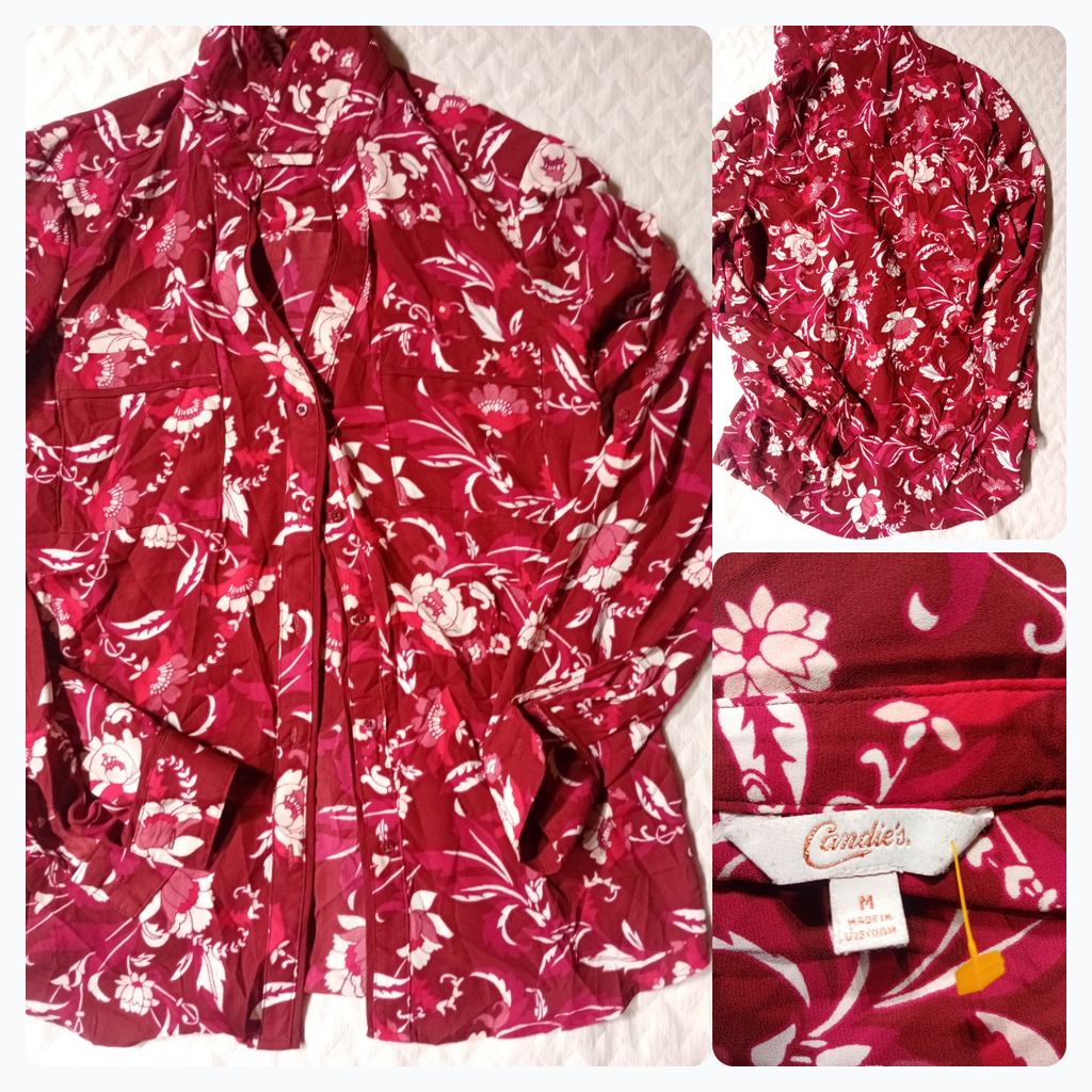 Candie's Floral Button-Up Shirt