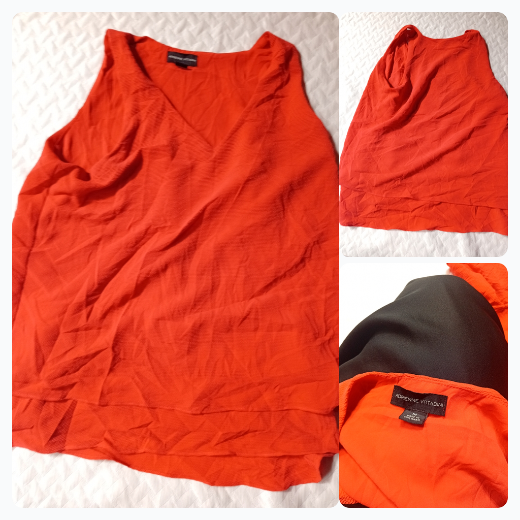 Top sans manches orange Adrienne Vittadini
