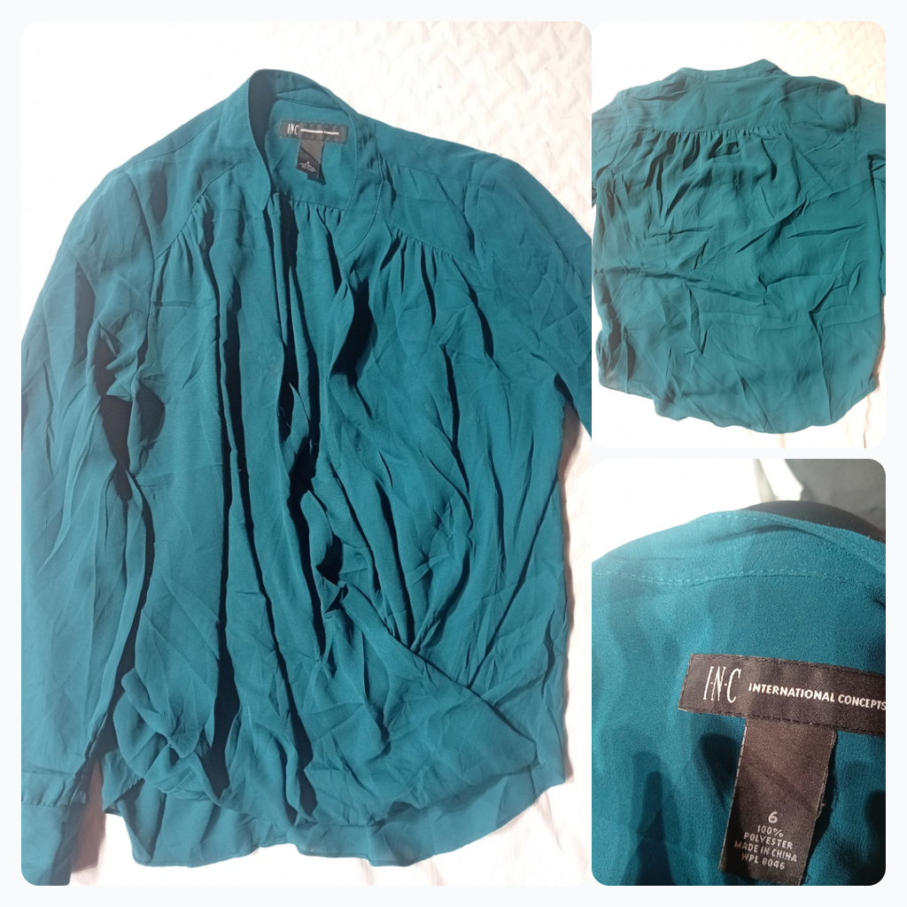 Chemisier teal INC International Concepts