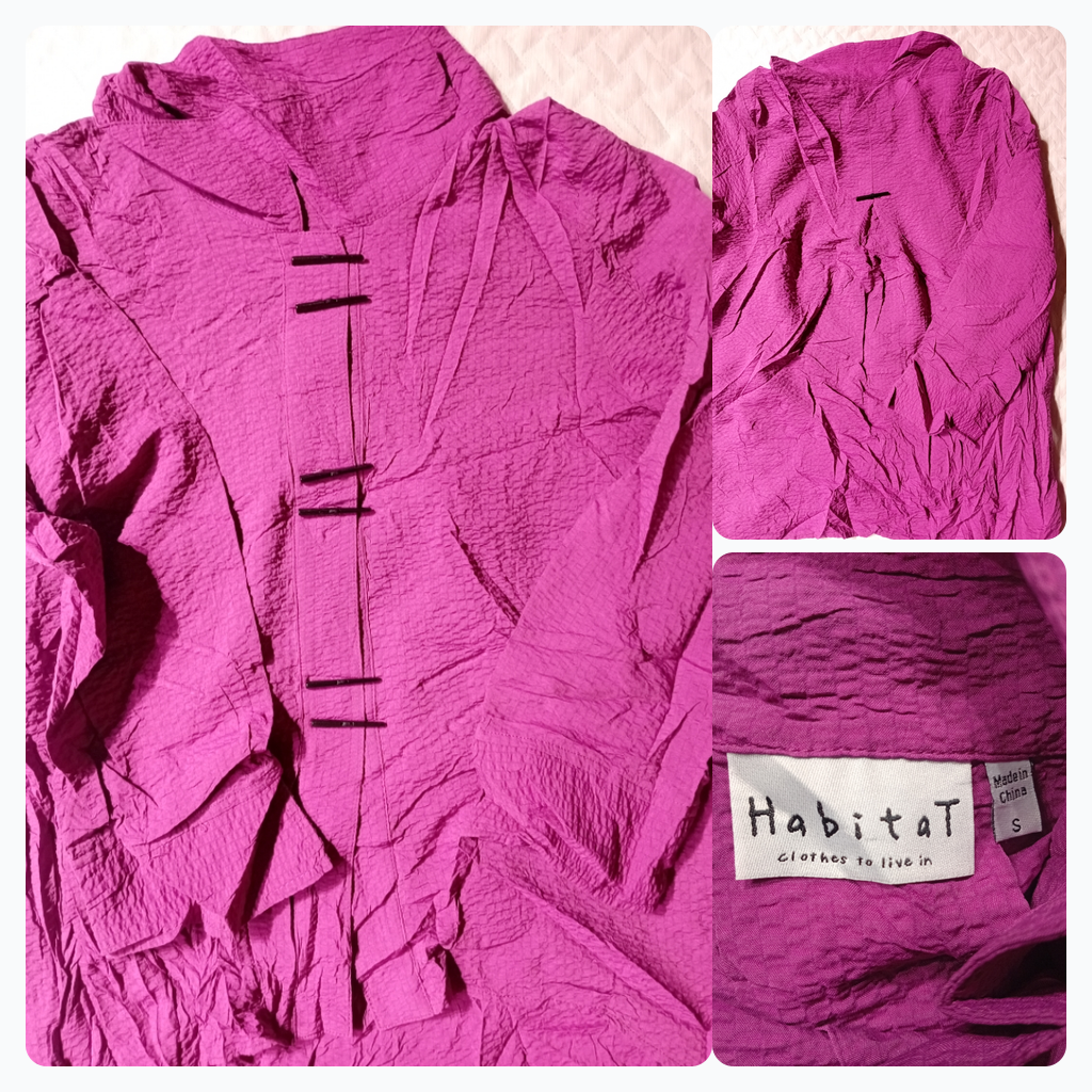 Purple Textured Button-Up Jacket