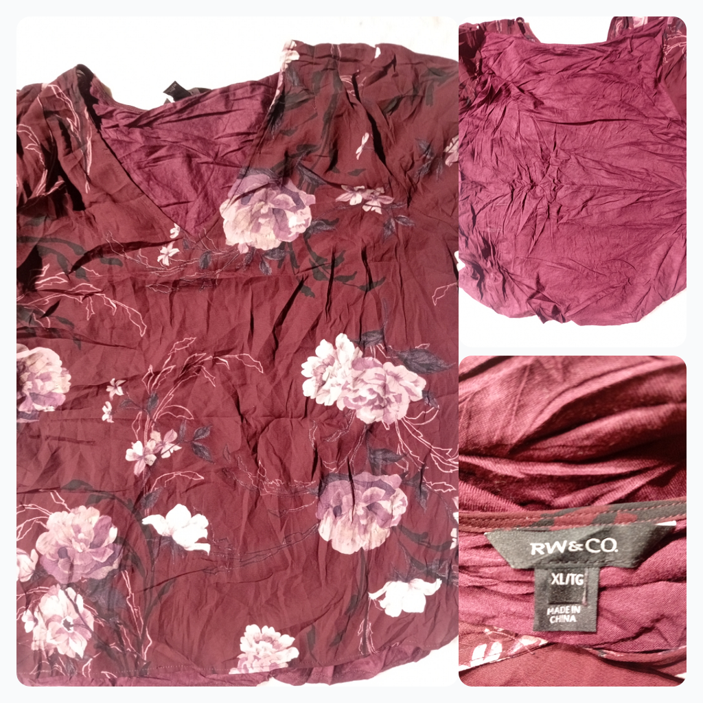 RW&CO Floral Print Blouse