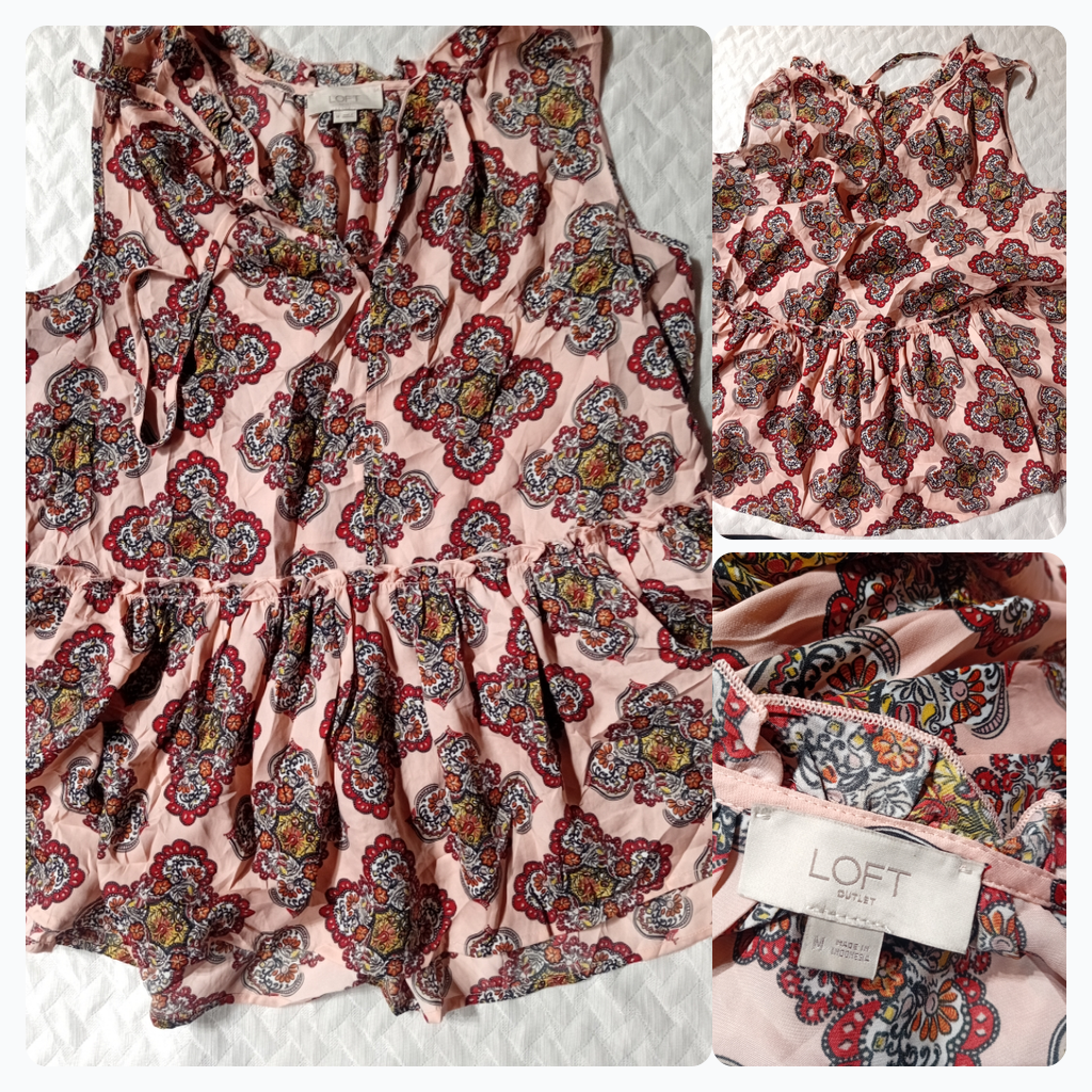 LOFT Outlet Paisley Print Sleeveless Top