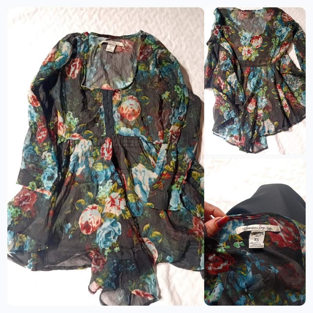 Blouse à imprimé floral American Rag