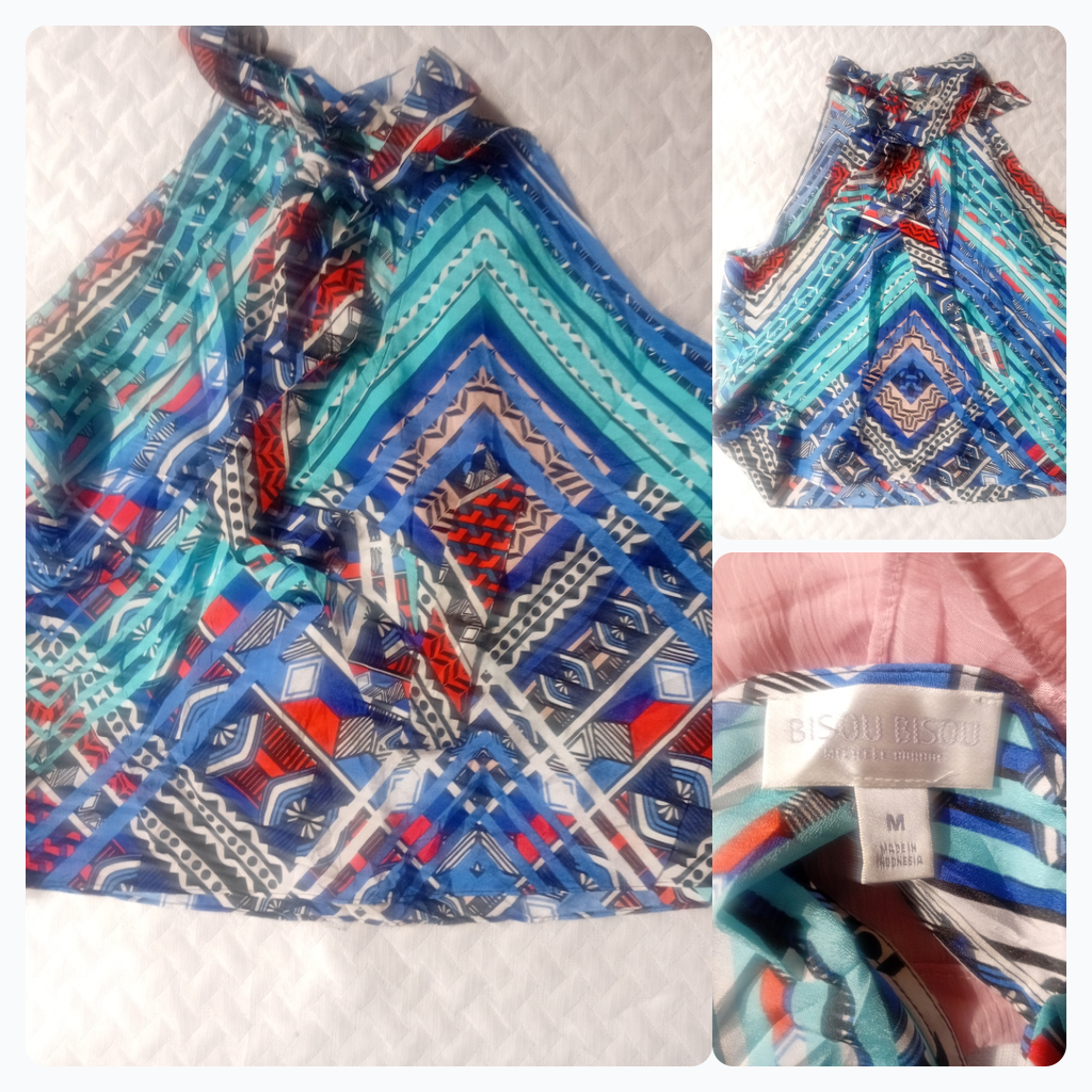 Top Halter de Estampado Geométrico Bisou Bisou