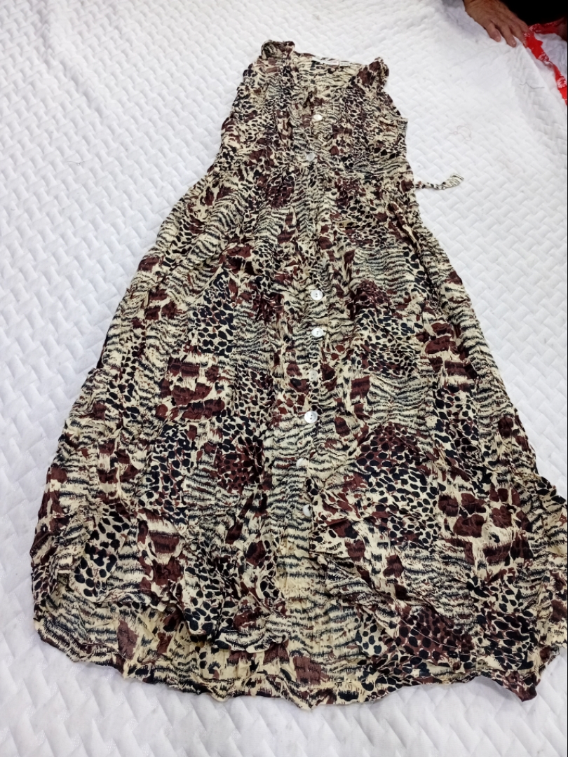 Nikki Siggario Animal Print Maxi Dress