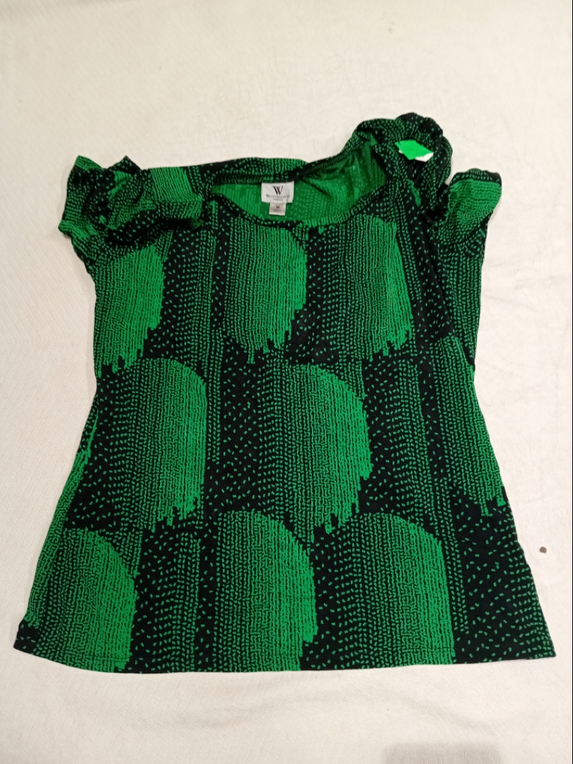 Worthington Green and Black Printed T-shirt