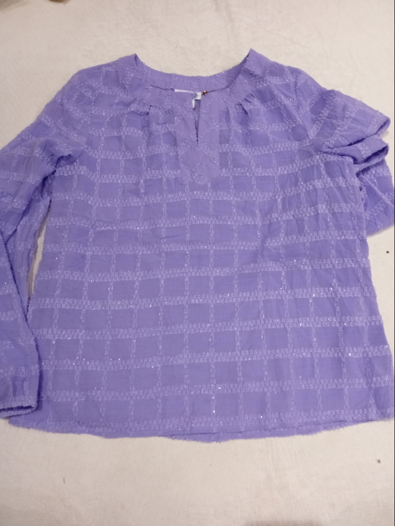 Liz Claiborne Purple Plaid Blouse
