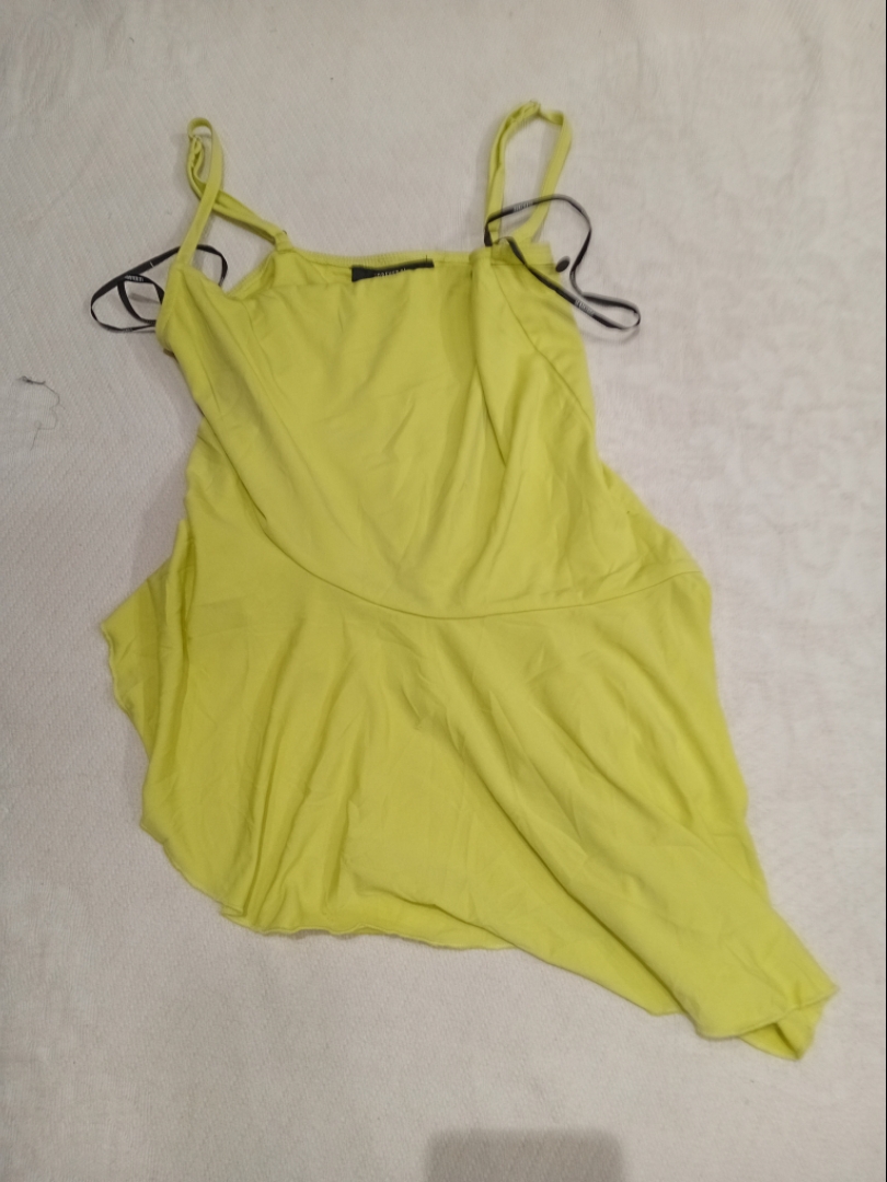 Forever 21 Yellow Asymmetrical Top