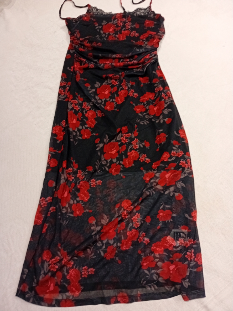 Vestido Maxi Slip com Estampa Floral