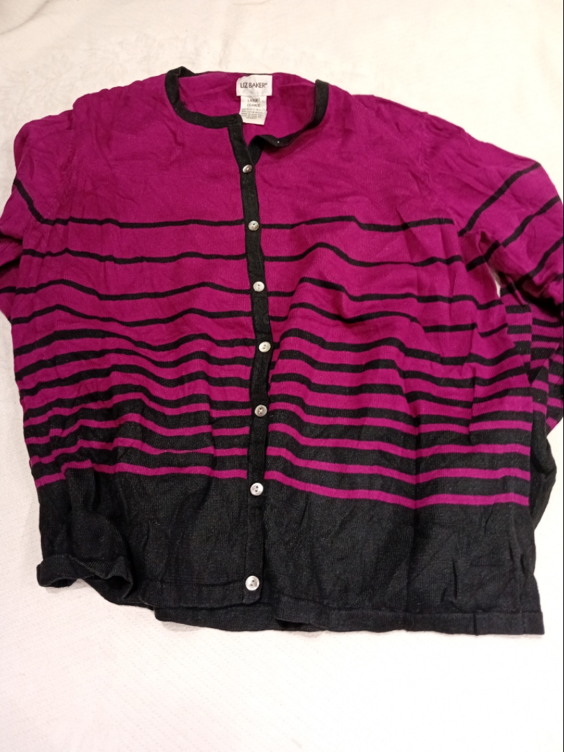 Liz Baker Striped Cardigan