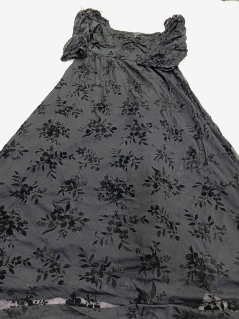U Pepper Black Floral Maxi Dress