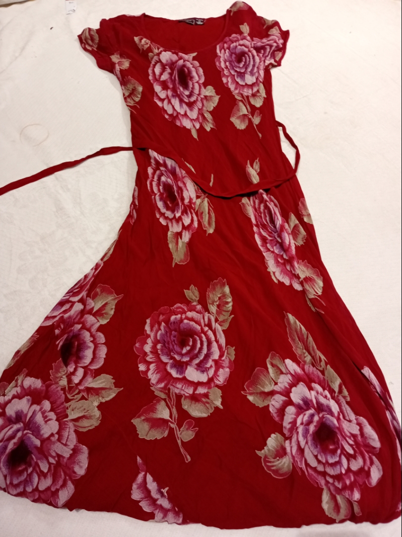 Red Floral Maxi Dress